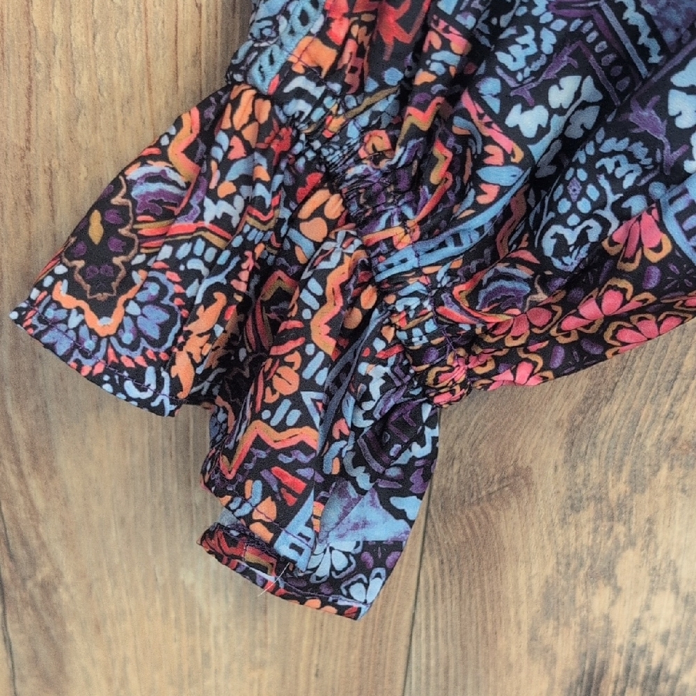 Democracy Multicolor Patterned Blouse 2x -815k - image 4